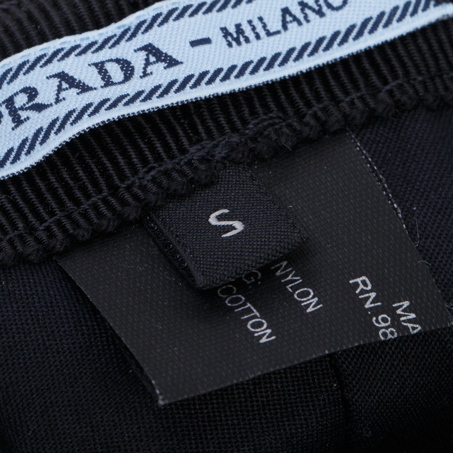 Prada White Re-Nylon Metal Triangle Logo Bucket Hat, Size S