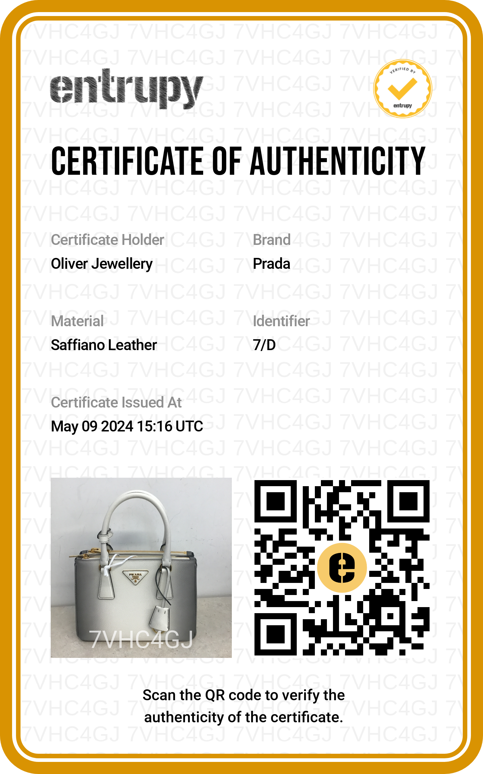 Prada 2023 White Ombre Saffiano Small Double Zip Galleria Tote w/ Strap, Receipt & Box