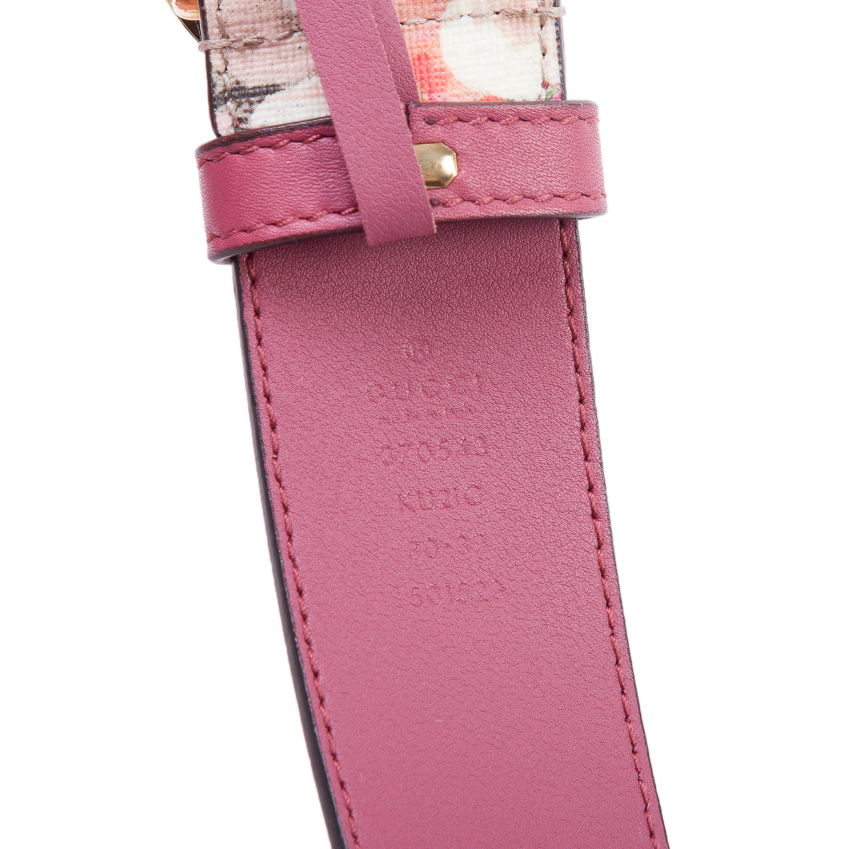 Gucci Beige Multicolor GG Supreme Blooms Interlocking G Buckle Belt 80 32
