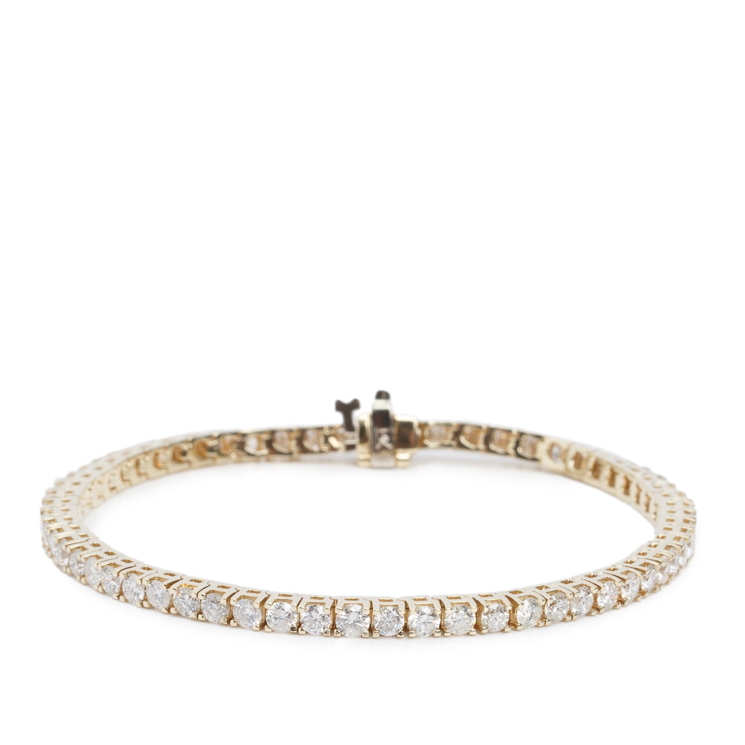 14k Yellow Gold 6.10 tcw. Diamond Tennis Bracelet