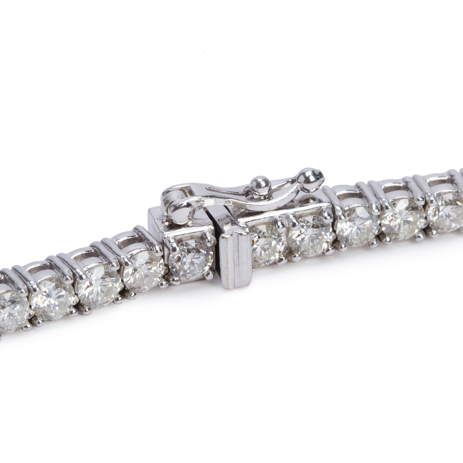 14k White Gold 19.31 tcw. Diamond Tennis Necklace