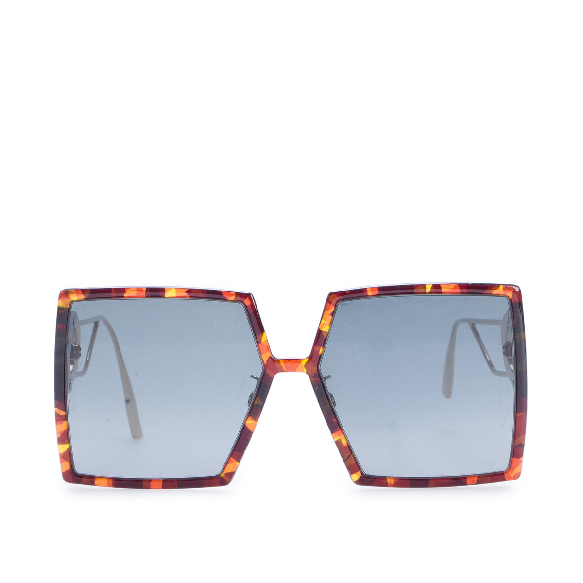 Christian Dior Brown Tortoise Acetate 30montaigne SU Oversize Sunglasses