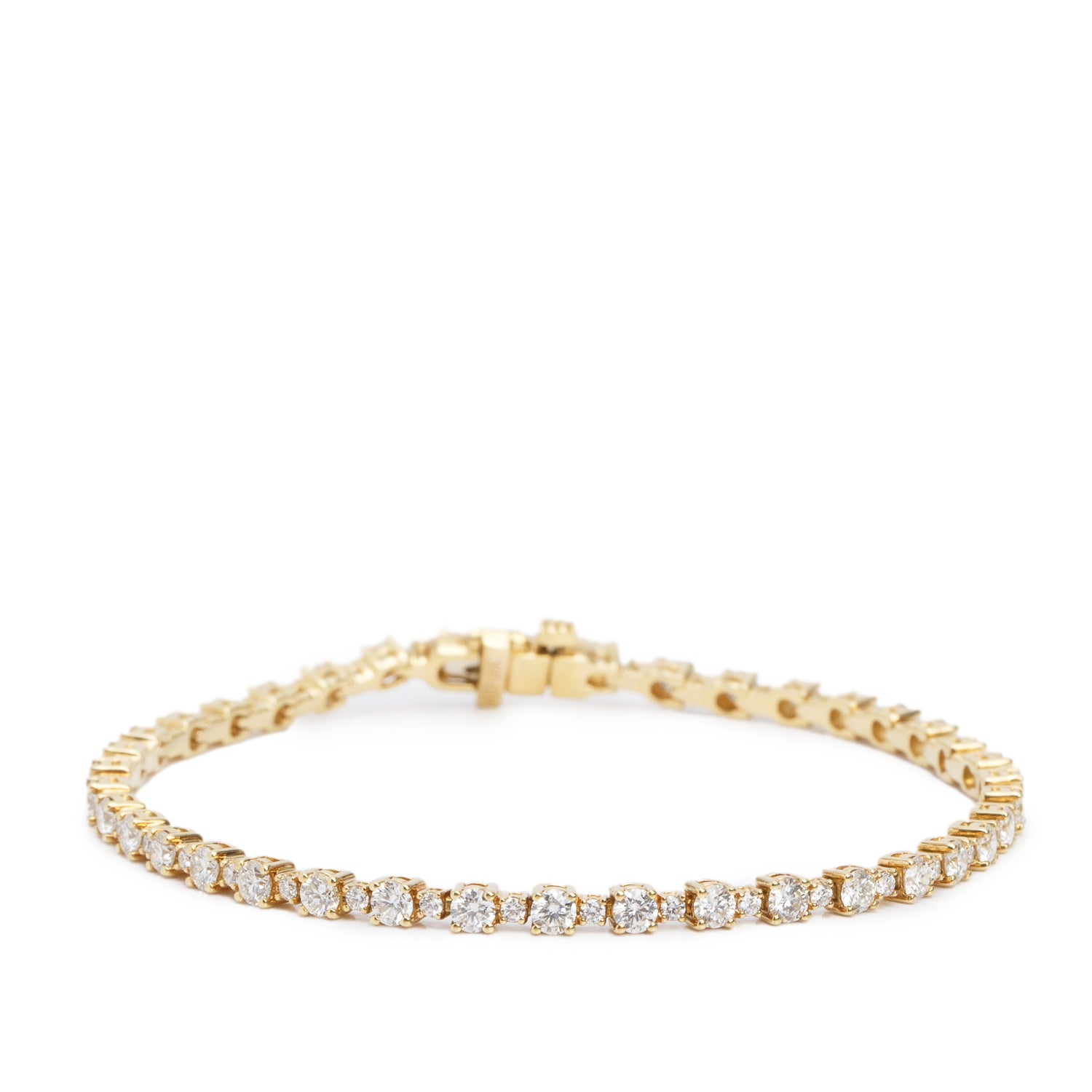 18k Yellow Gold 3.32 tcw. Diamond Tennis Bracelet