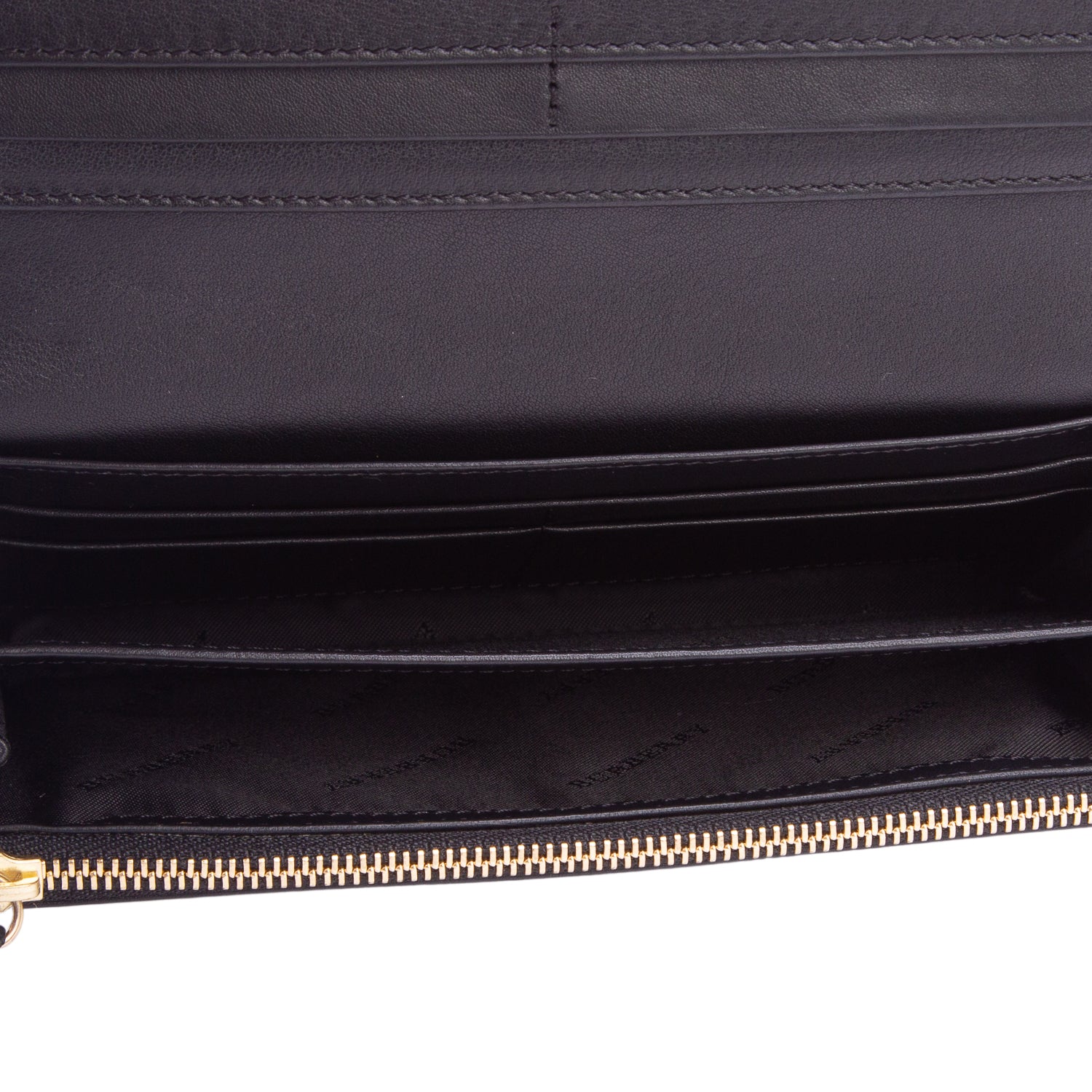 Burberry Check Canvas Black  Leather Trim Porter Continental Flap Wallet