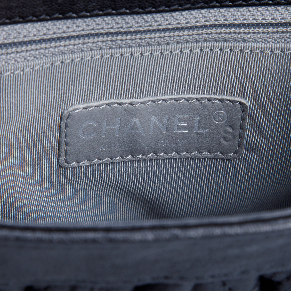 Chanel Black Washed Lambskin Quilted Mini Chain Around Flap