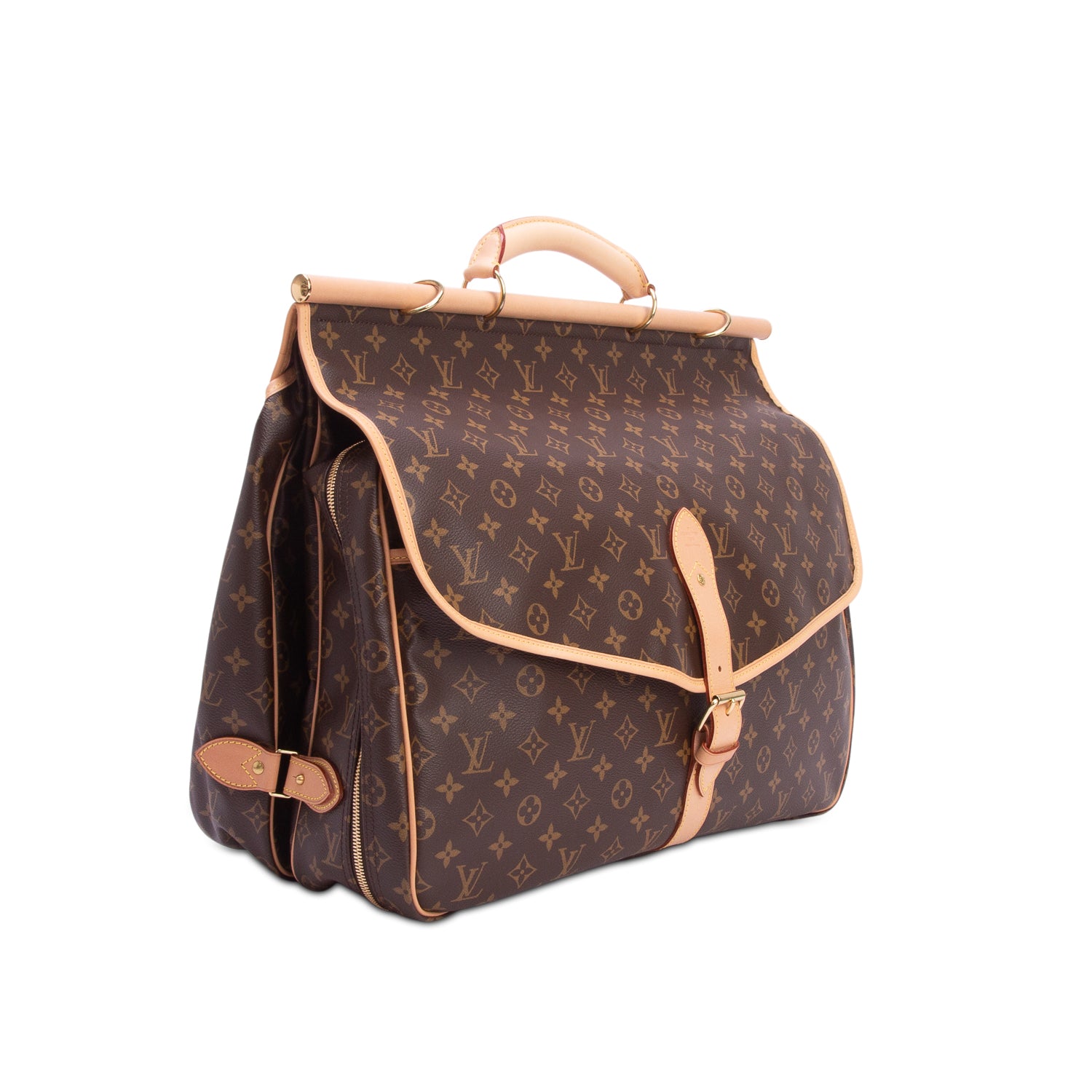 Louis Vuitton 2021 Monogram Hunting Bag w/ Strap & Receipt