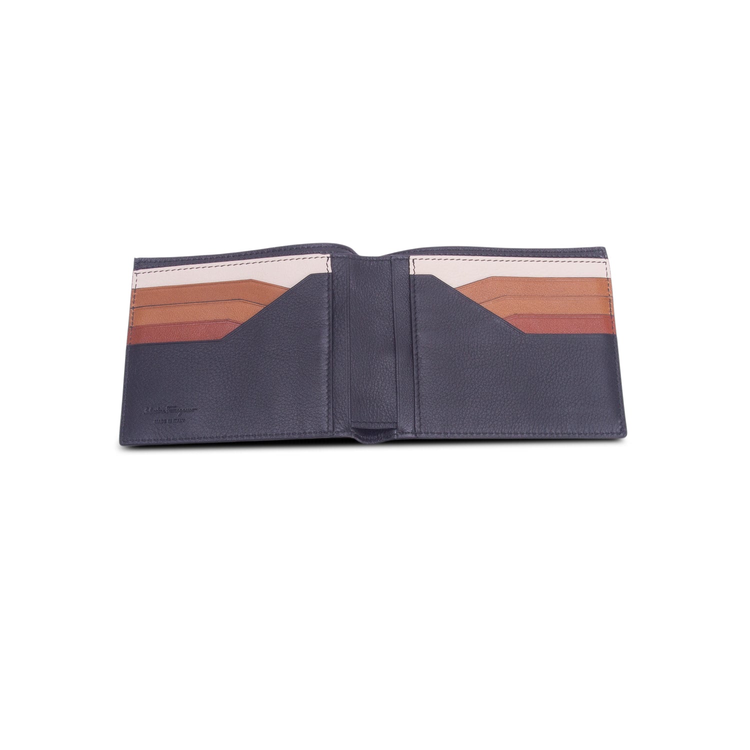 Ferragamo Black Signature Leather Bifold Wallet