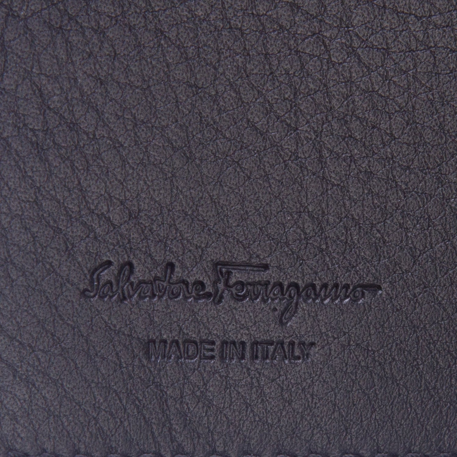 Ferragamo Black Signature Leather Bifold Wallet