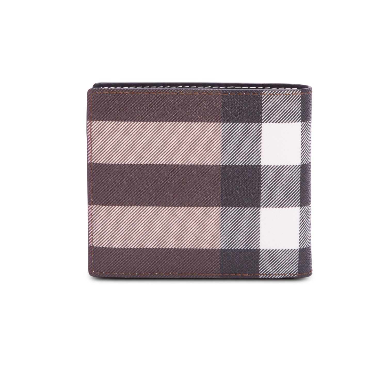 Burberry Brown Check Canvas Bi-Fold Wallet w/ Box