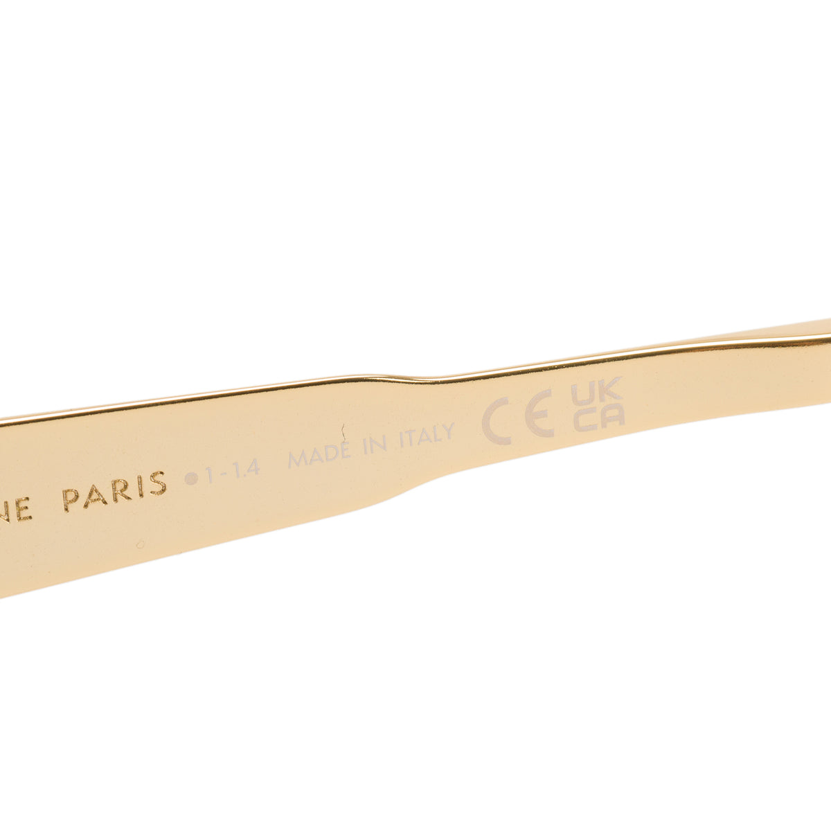 Celine CL40235U Gold Metal Oval Triomphe Sunglasses w/ Case & Pouch