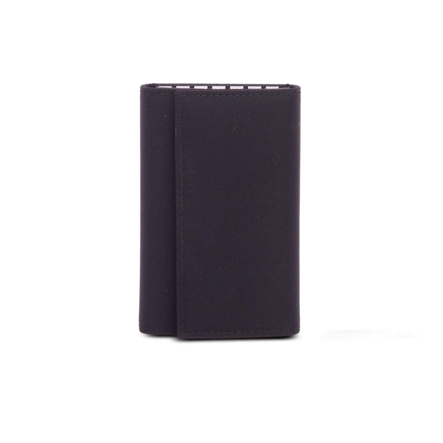 Prada Black Tessuto Nylon 6 Key Holder w/ Box