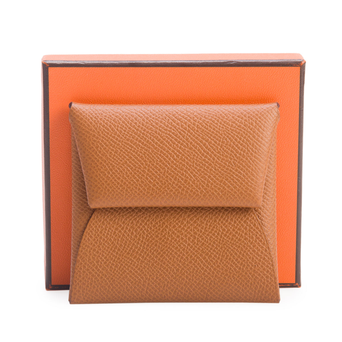 Hermes 2022 Gold Epsom Calfskin Bastia Coin Pouch w/ Box