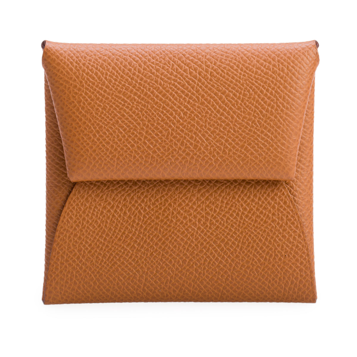 Hermes 2022 Gold Epsom Calfskin Bastia Coin Pouch w/ Box