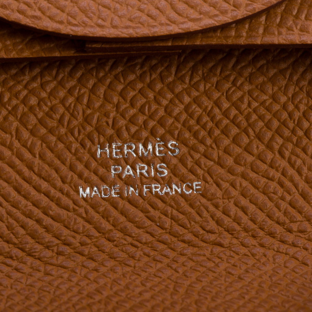 Hermes 2022 Gold Epsom Calfskin Bastia Coin Pouch w/ Box
