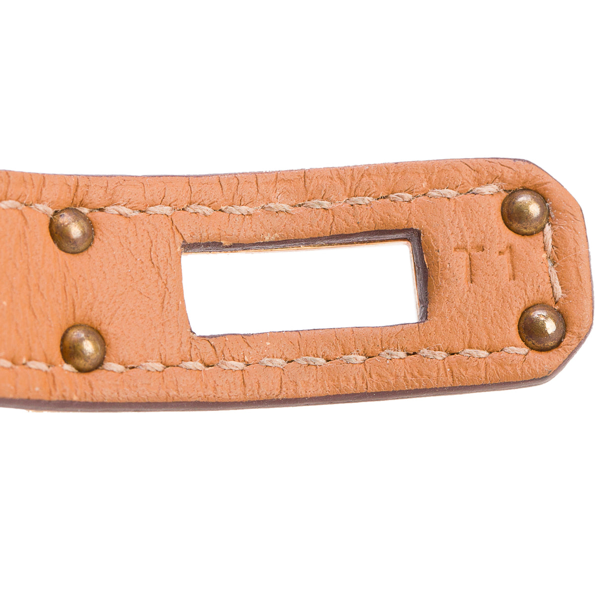 Hermes Gold Plated Gold Calfskin Kelly Double Tour Bracelet, Size T1