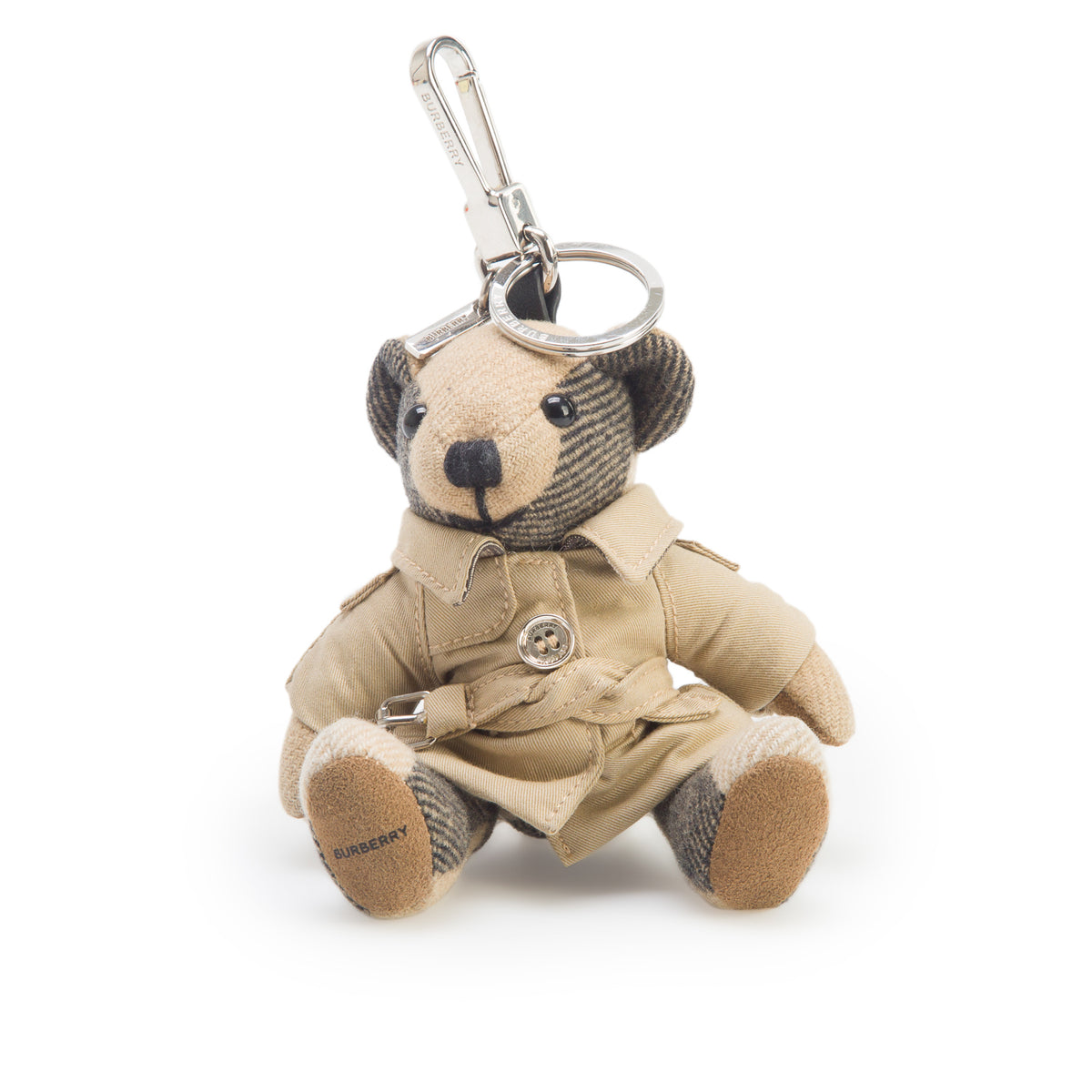 Burberry Brown Check Cashmere Thomas Bear Charm