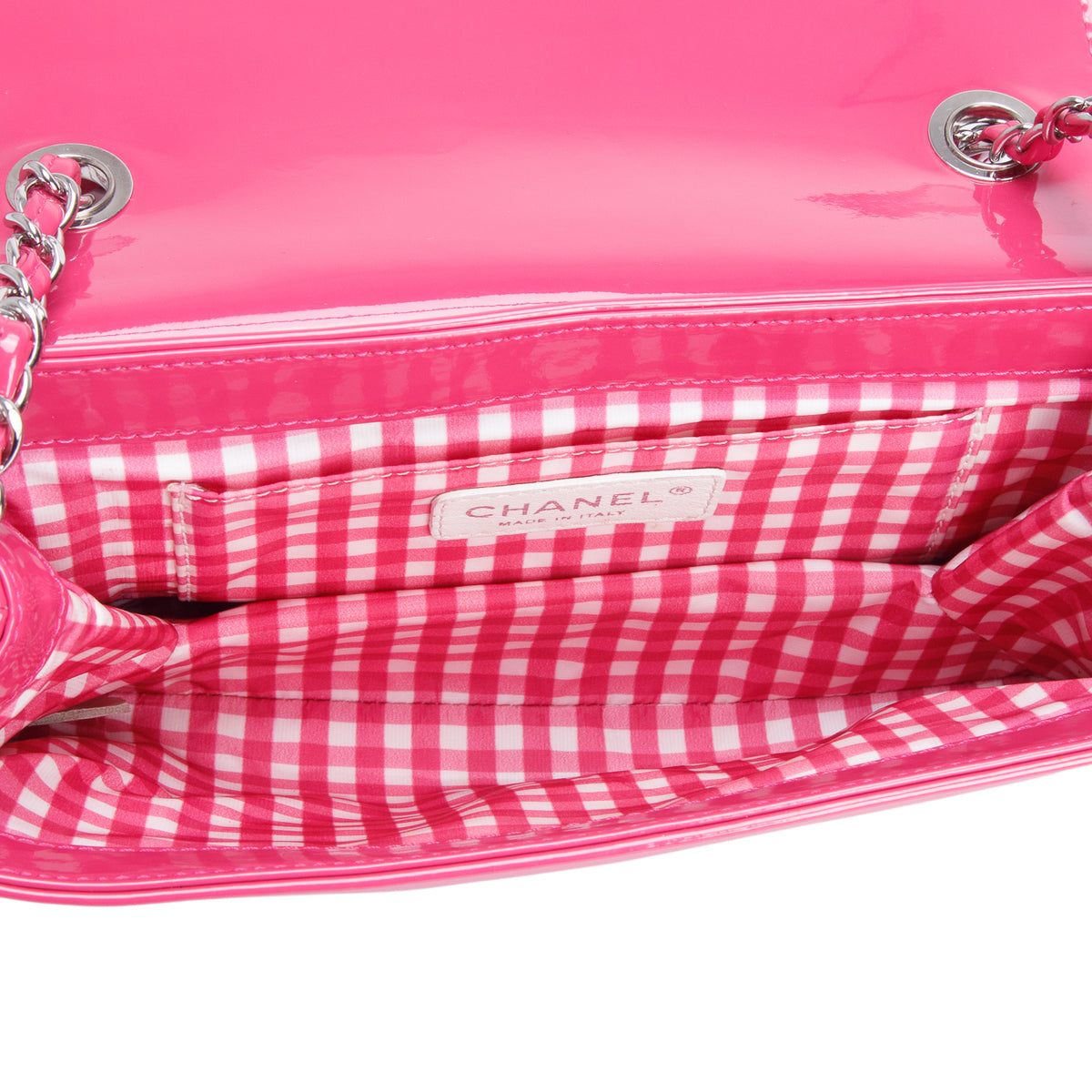 Chanel Pink Patent Leather Lipstick Flap