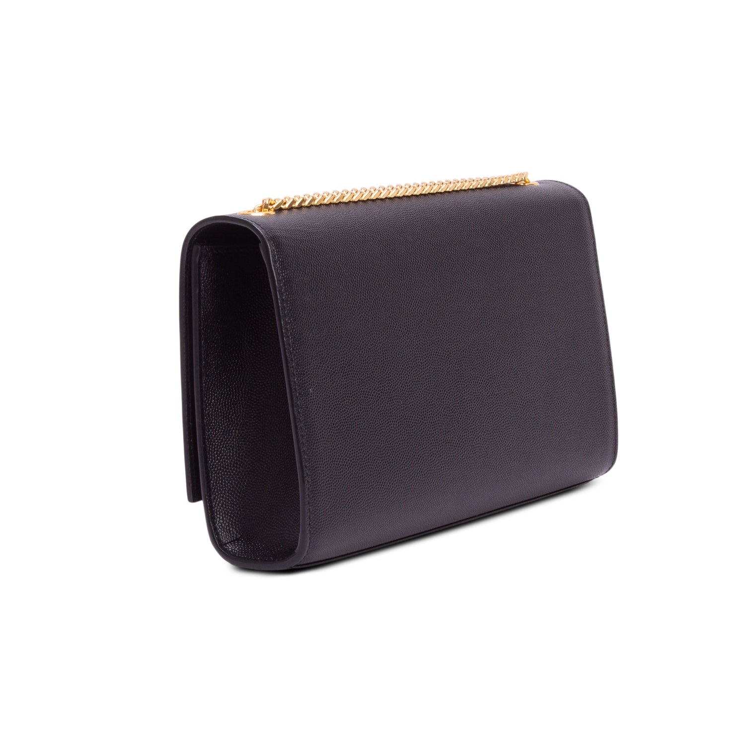Saint Laurent 2023 Black Grain De Poudre Medium Kate Bag w/ Receipt