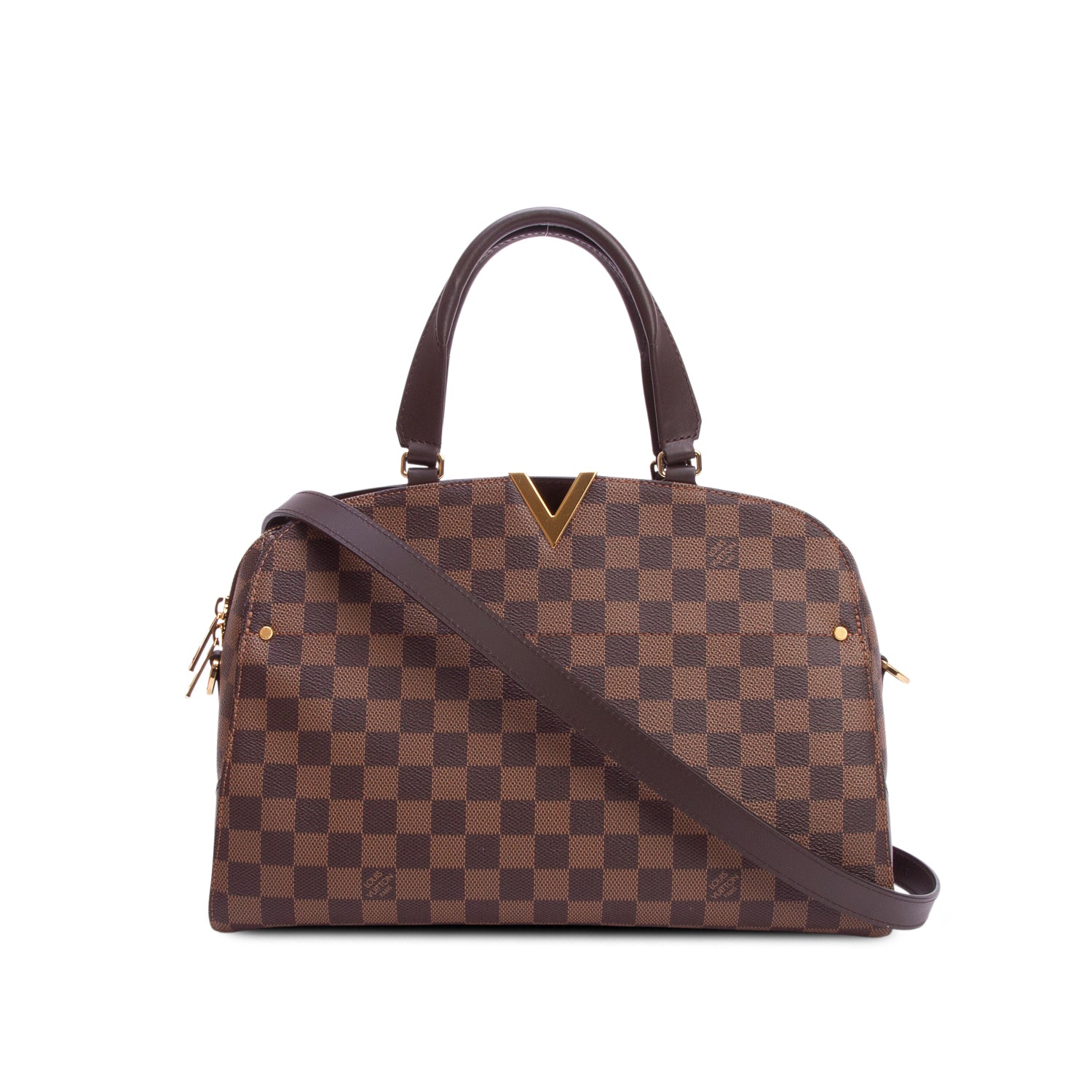Louis Vuitton Damier Ebene Kensington Bowling Bag w/ Box & Strap