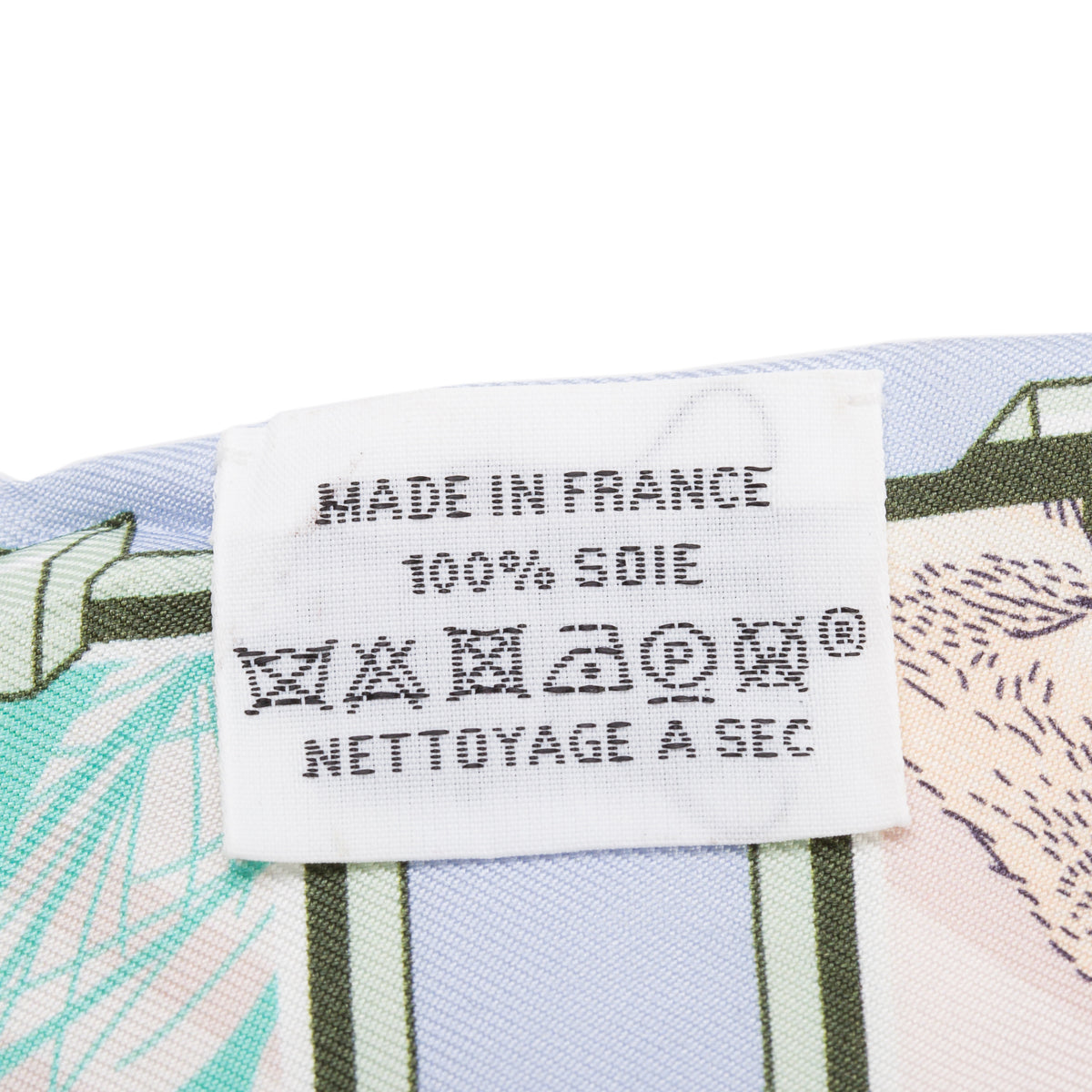 Hermes Light Blue/Multicolor 'Story' Silk Twilly