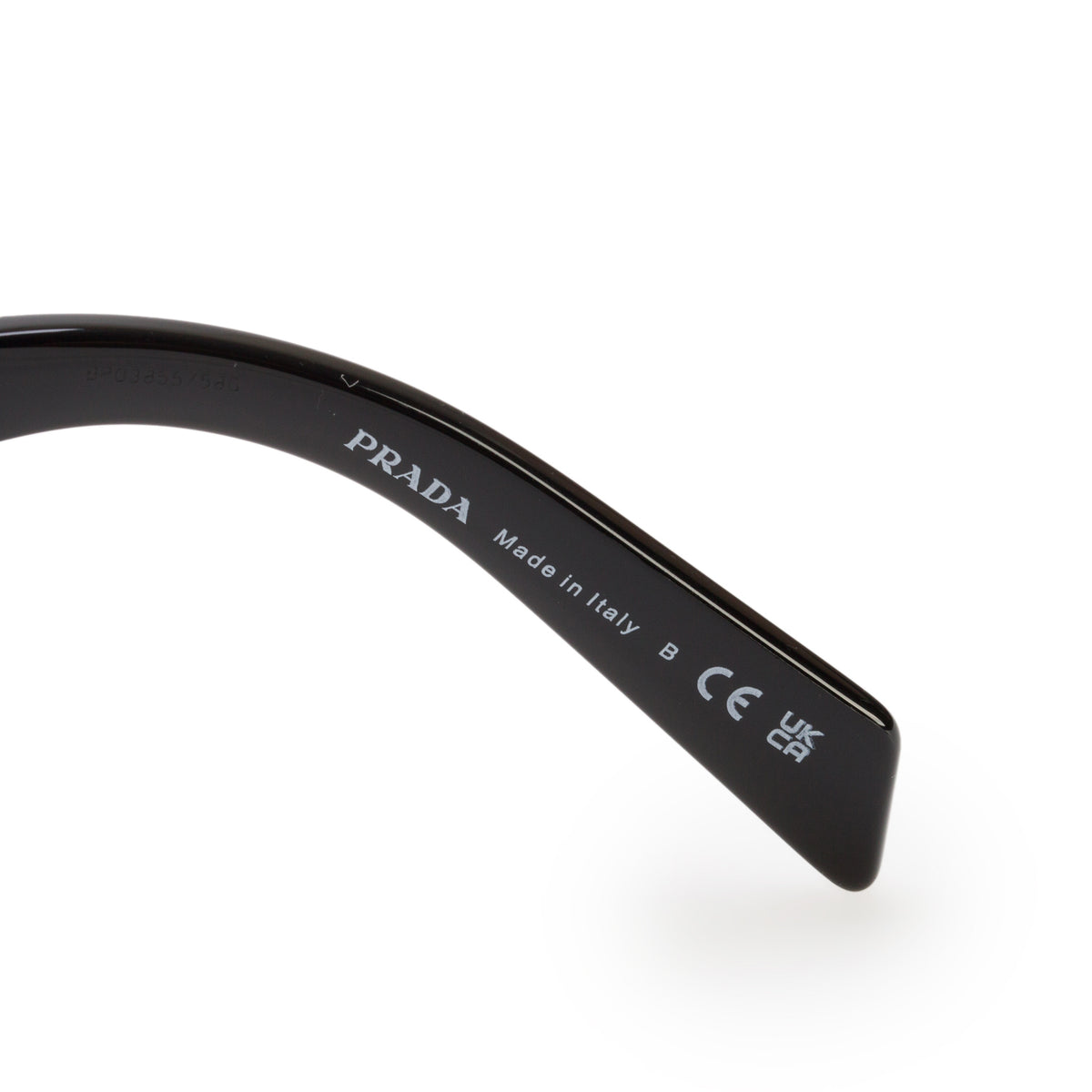 Prada SPRA06 Black Acetate Logo Square Sunglasses w/ Box & Case