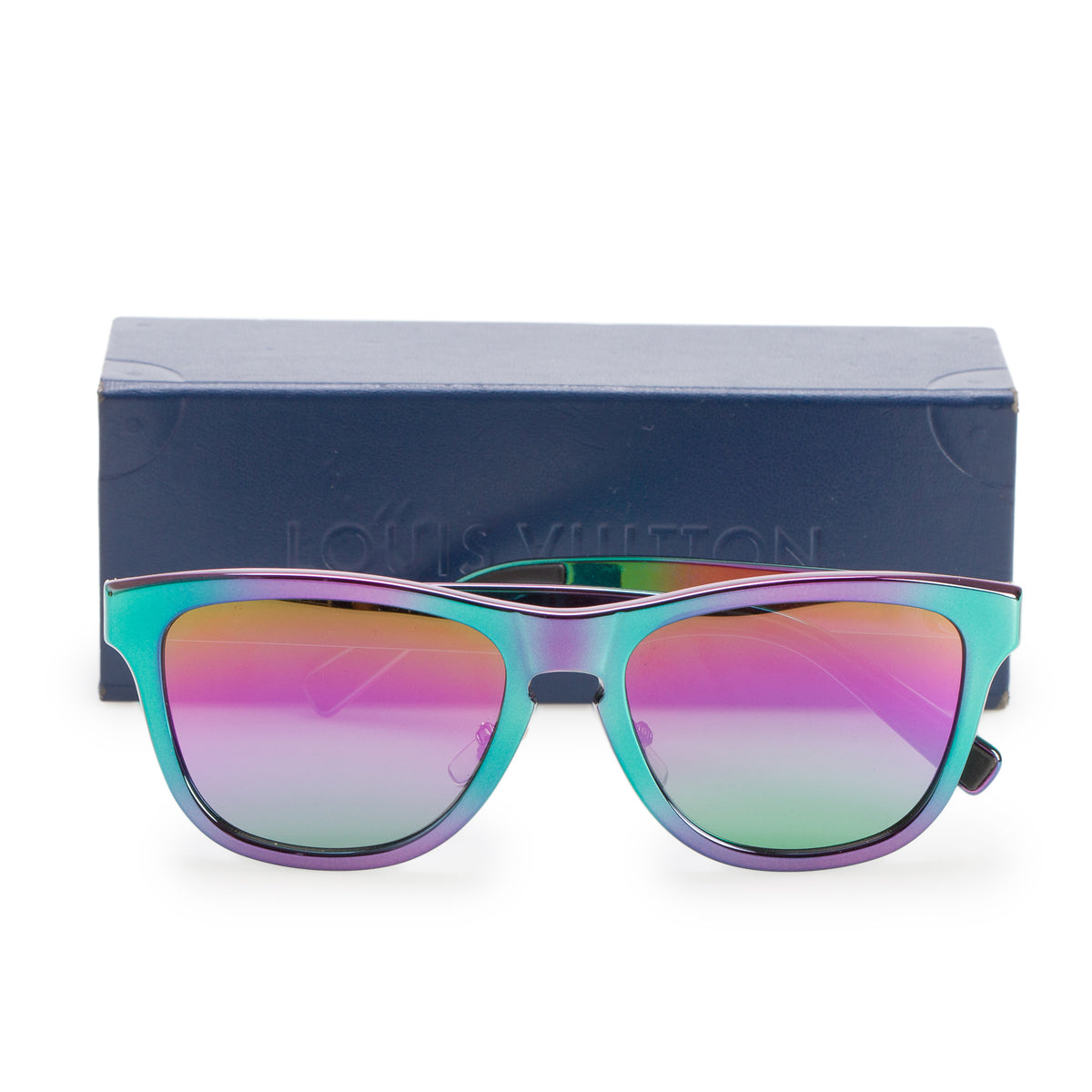 Louis Vuitton Z0998U Multicolor Aluminum Square Sunglasses w/ Case