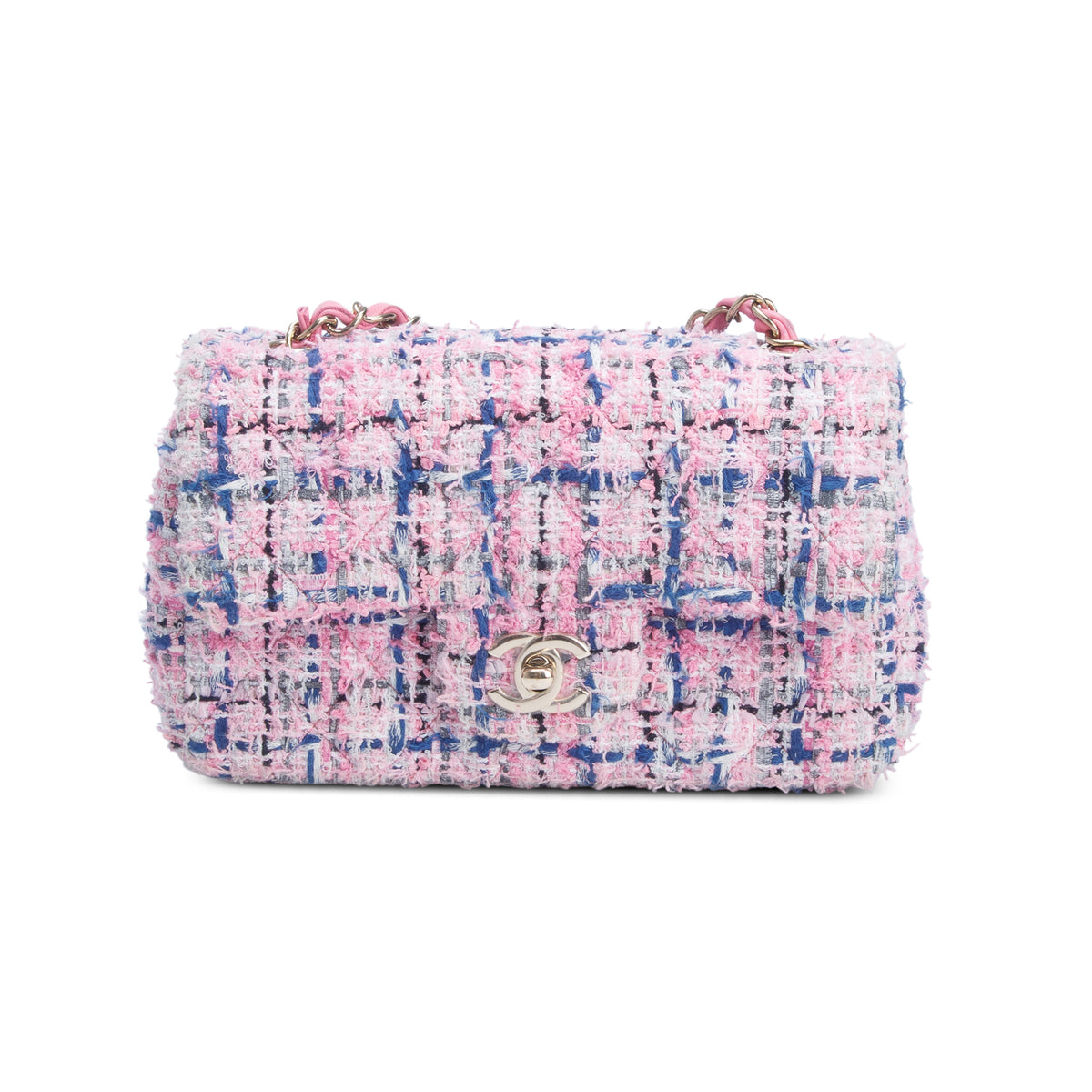 Chanel Multicolor Tweed Classic Mini Rectangular Flap Bag w/ Box