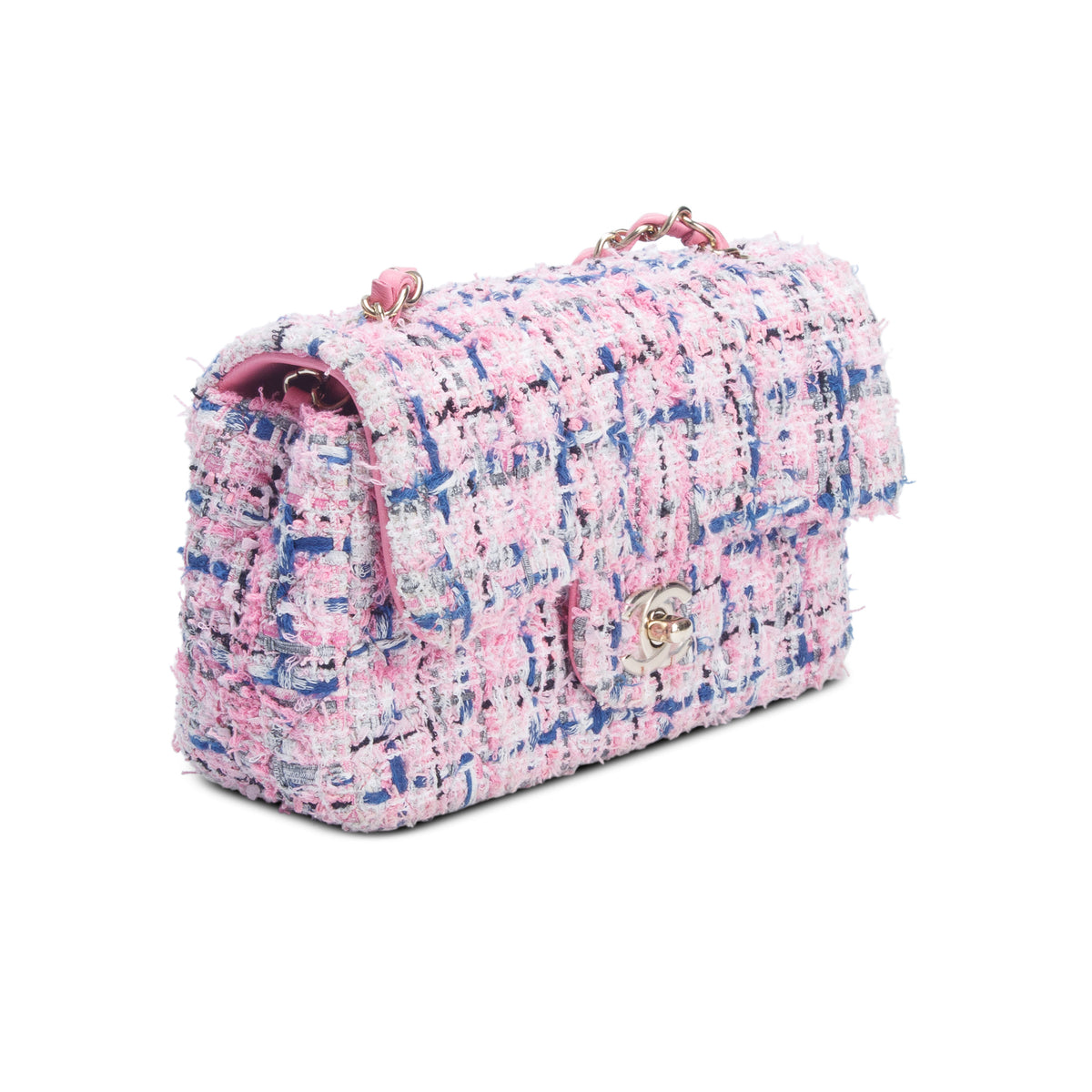 Chanel Multicolor Tweed Classic Mini Rectangular Flap Bag w/ Box
