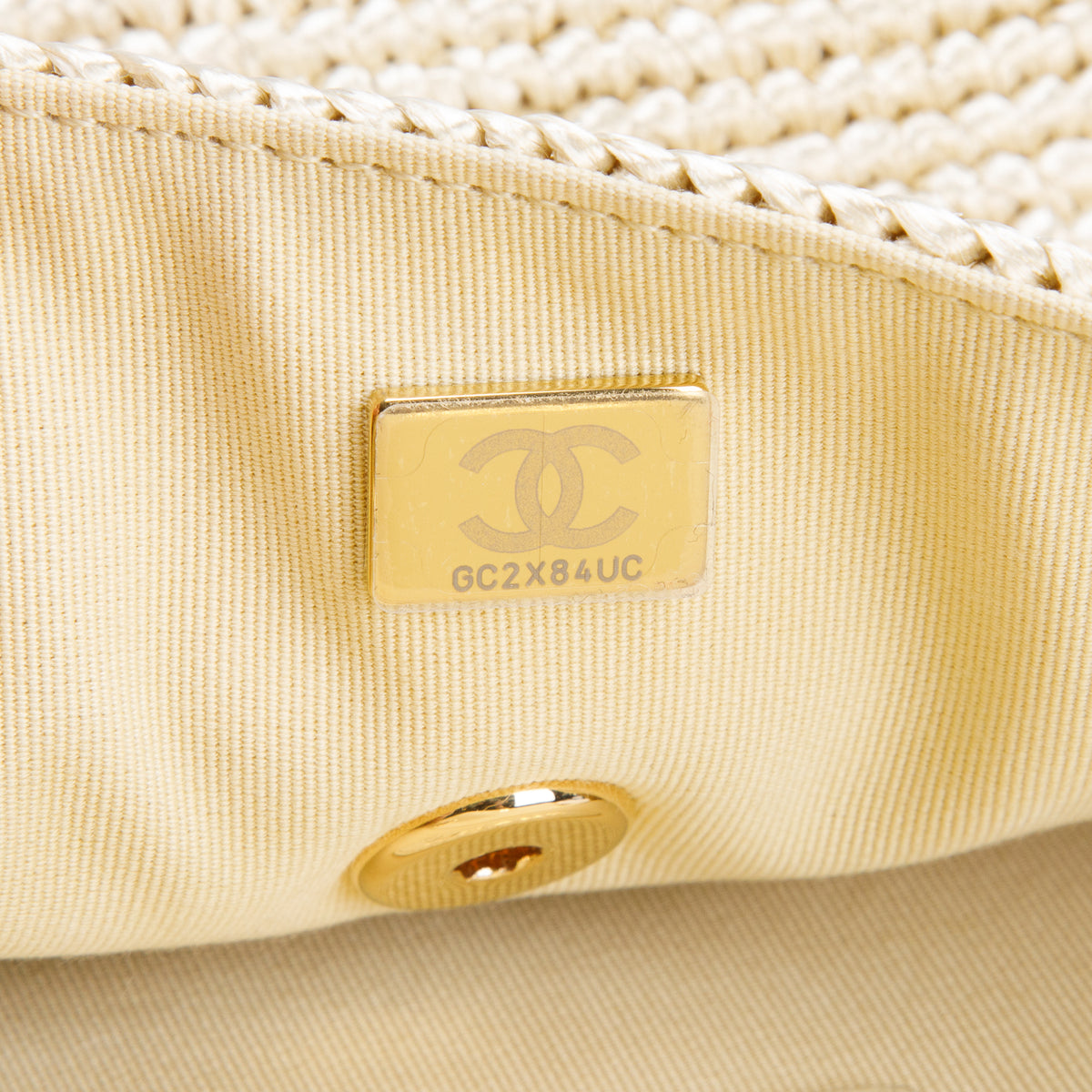 Chanel 2026 Raffia Gold Small Coco Beach Flap Bag w/ Box
