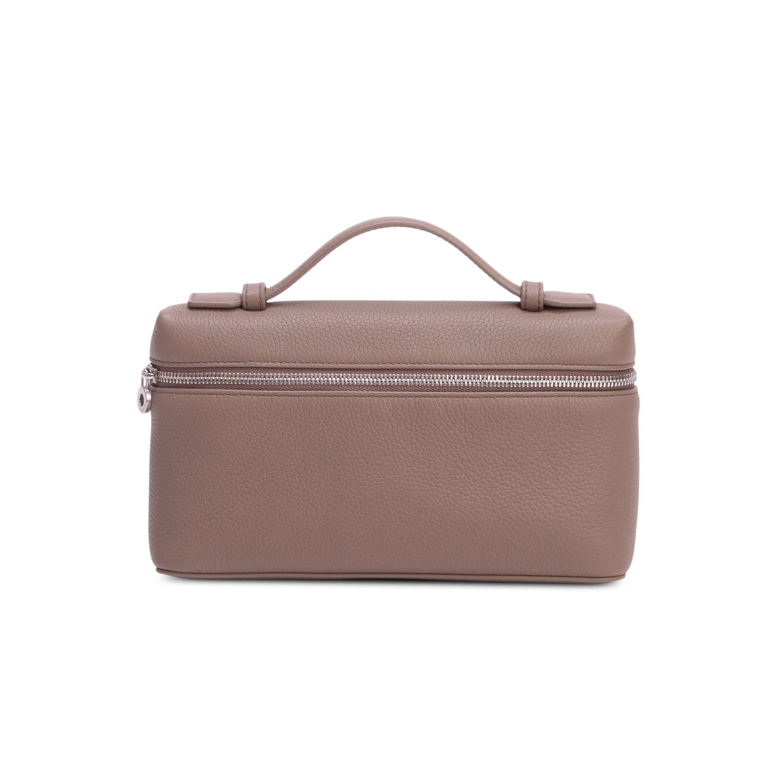 Loro Piana 2025 Taupe Grained Calfskin Leather Extra Pocket L19 Pouch w/ Box, Strap & Receipt