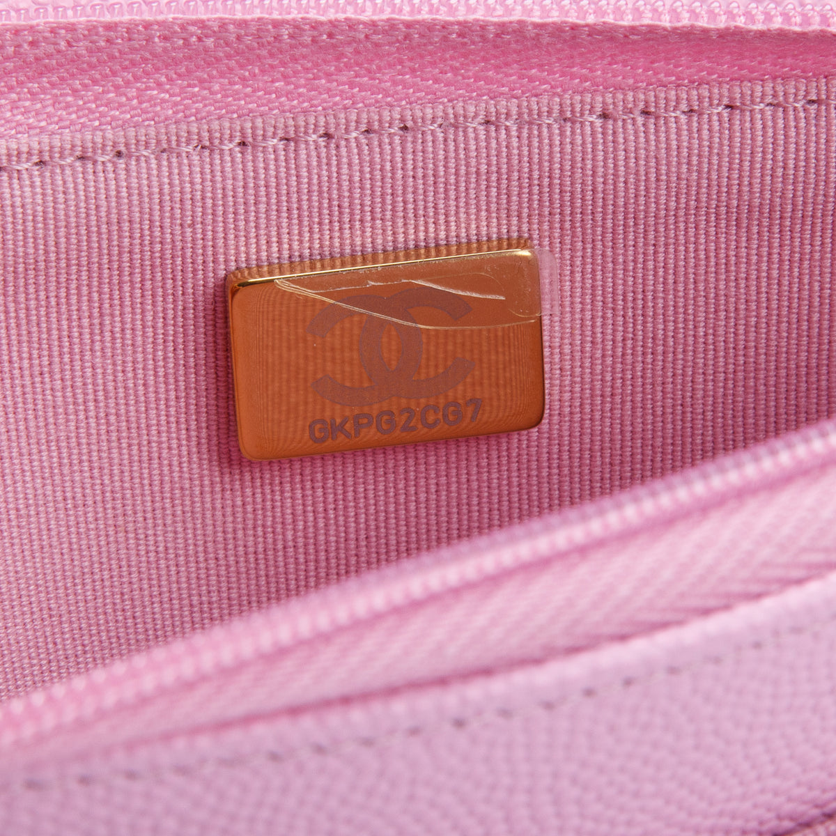 Chanel 2023 Pink Caviar Quilted Classic Wallet on Chain w/ Box
