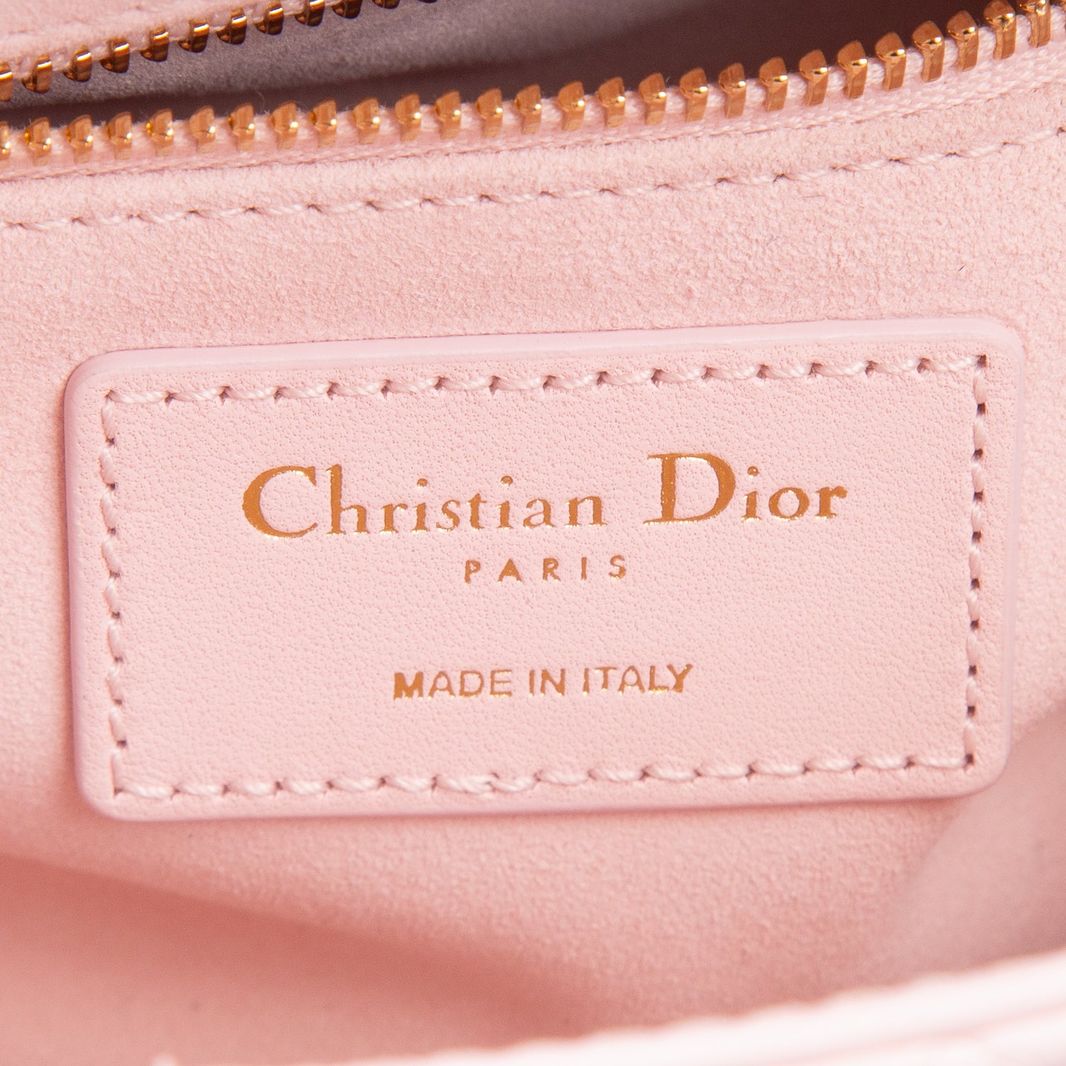 Christian Dior 2026 Pink Lambskin Cannage Mini Lady Dior Bag w/ Box, Receipt, Authenticity Card & Strap