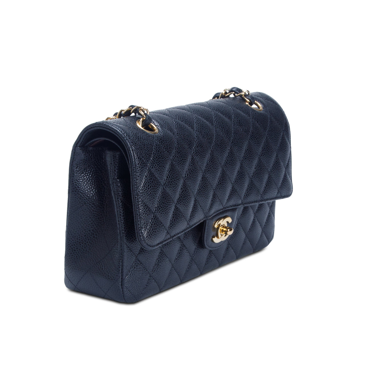 Chanel Black Caviar Classic Medium Double Flap Bag