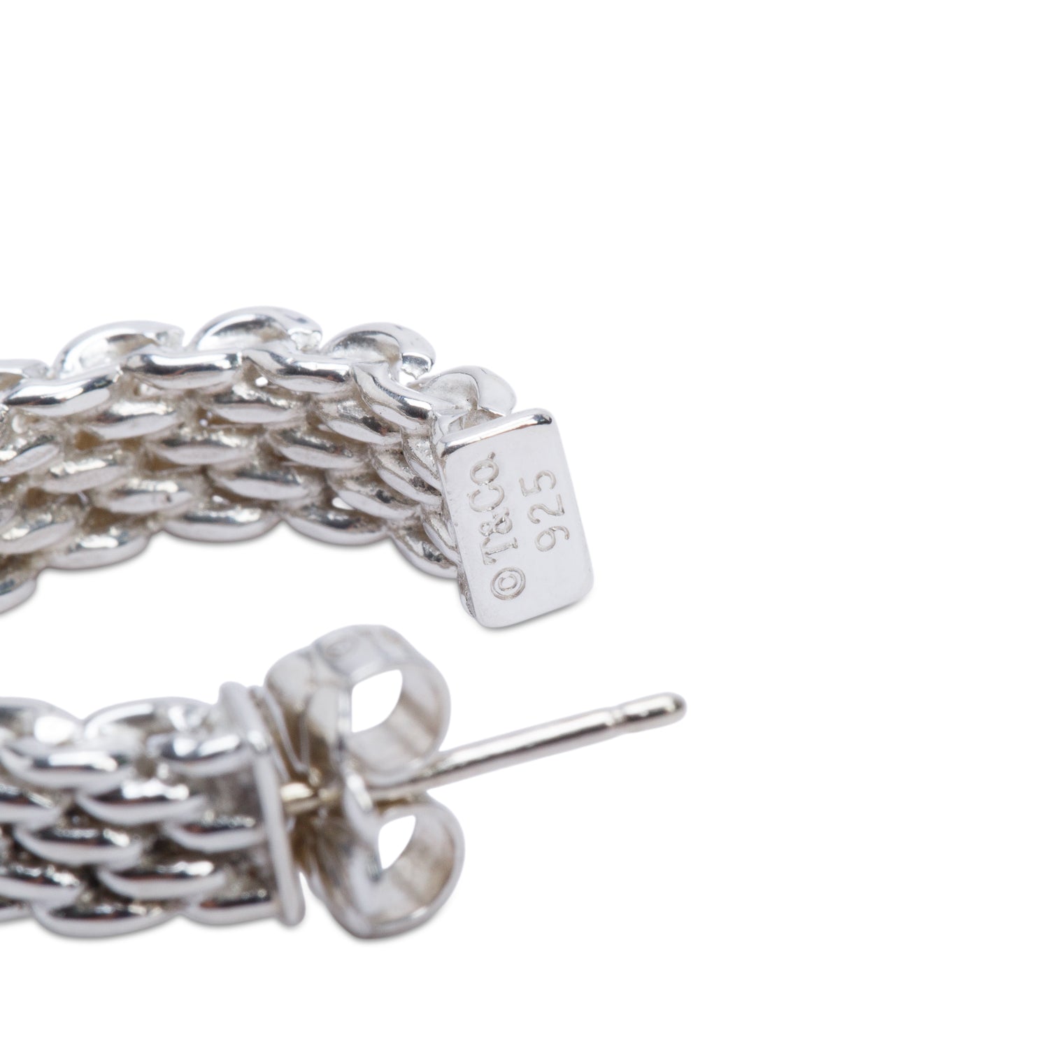 Tiffany & Co. Sterling Silver Small Somerset Hoop Earrings