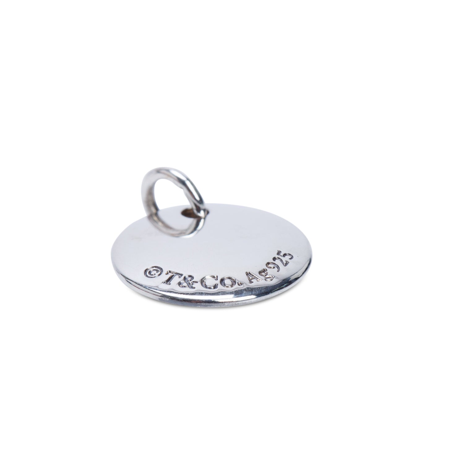 Tiffany & Co. Sterling Silver Notes Letter 'T' Disc Charm Pendant