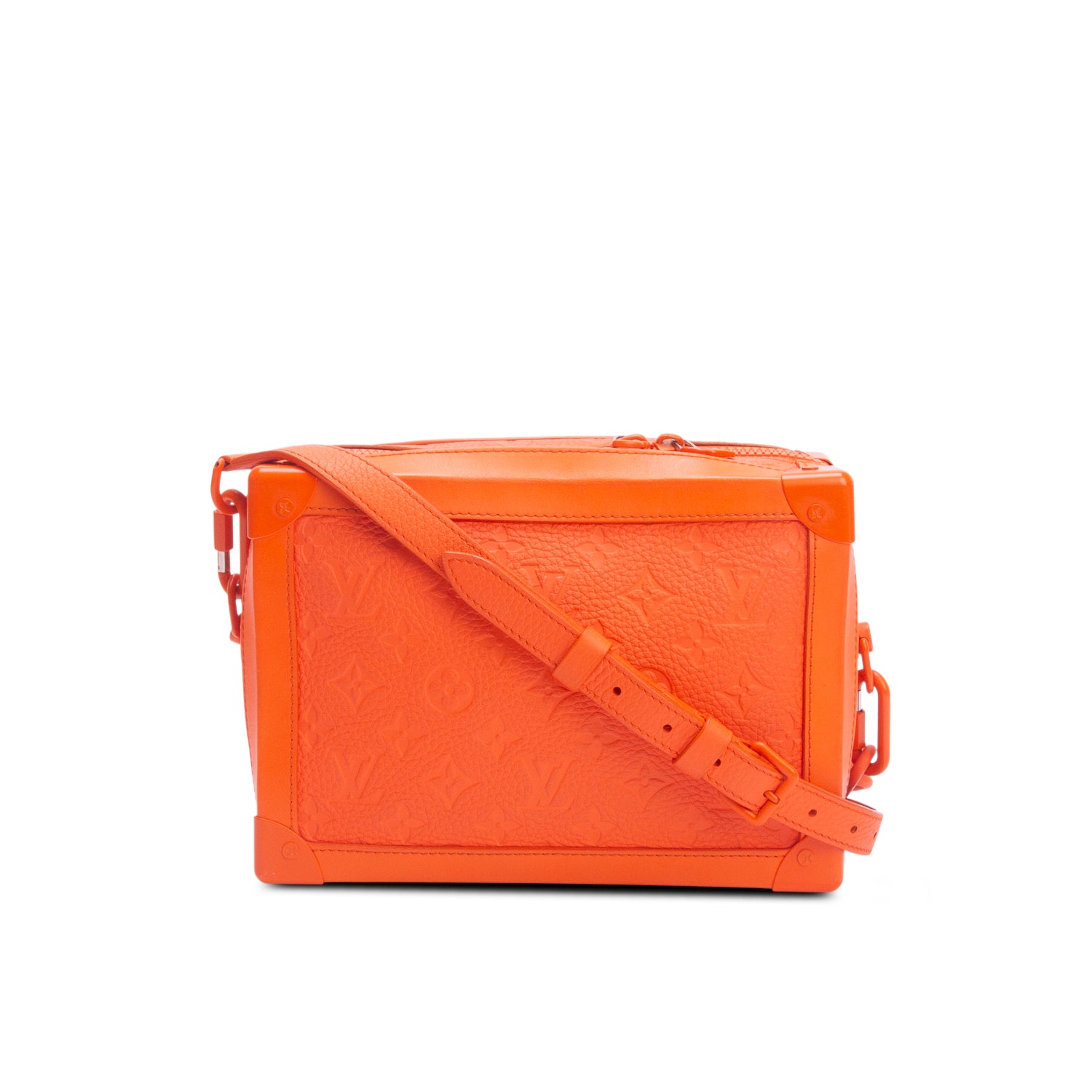 Louis Vuitton Orange Taurillon Monogram Solar Ray Soft Trunk w/ Box