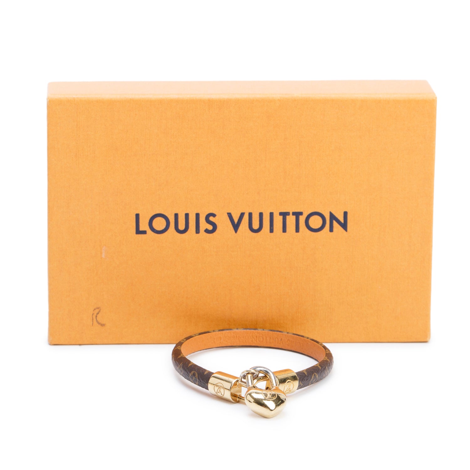 Louis Vuitton Monogram Crazy in Lock Charm Bracelet w// Box