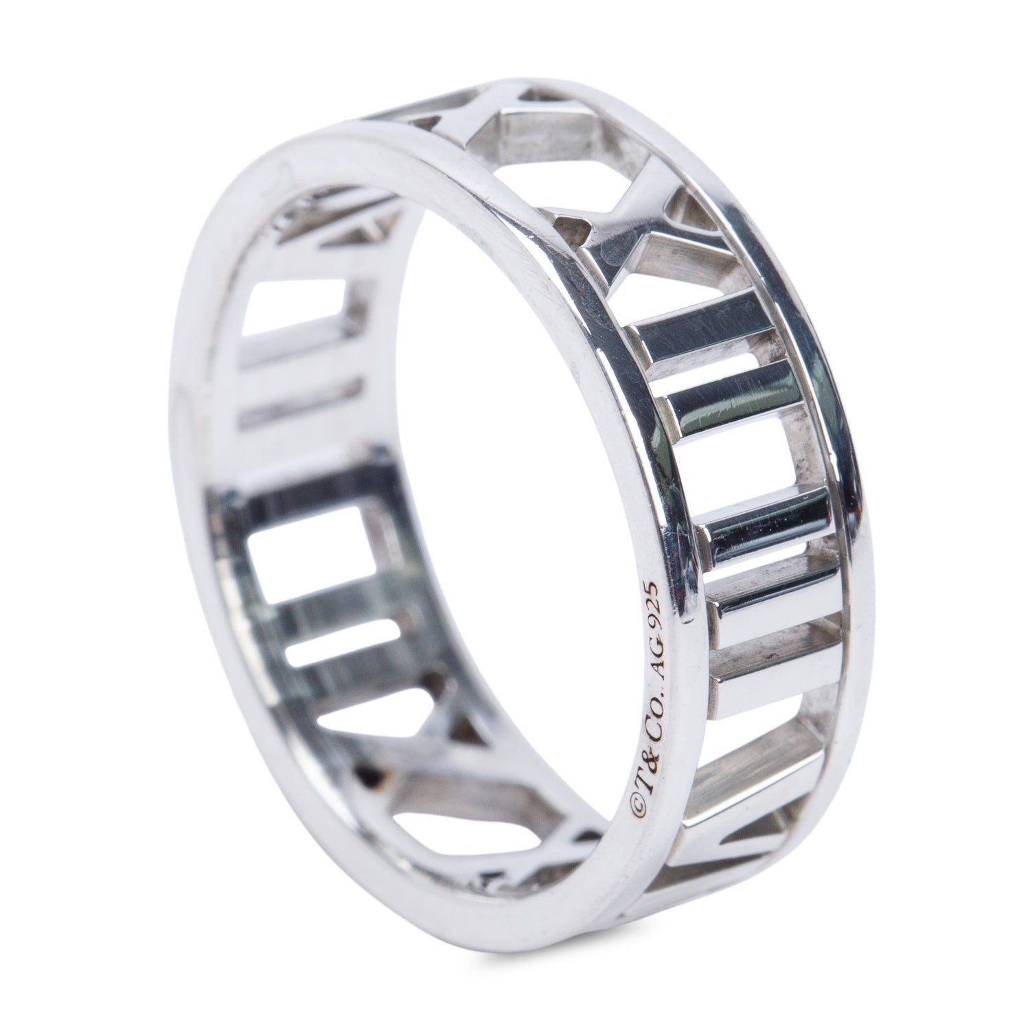 Tiffany & Co. Sterling Silver Atlas Open Ring, Size 8.25