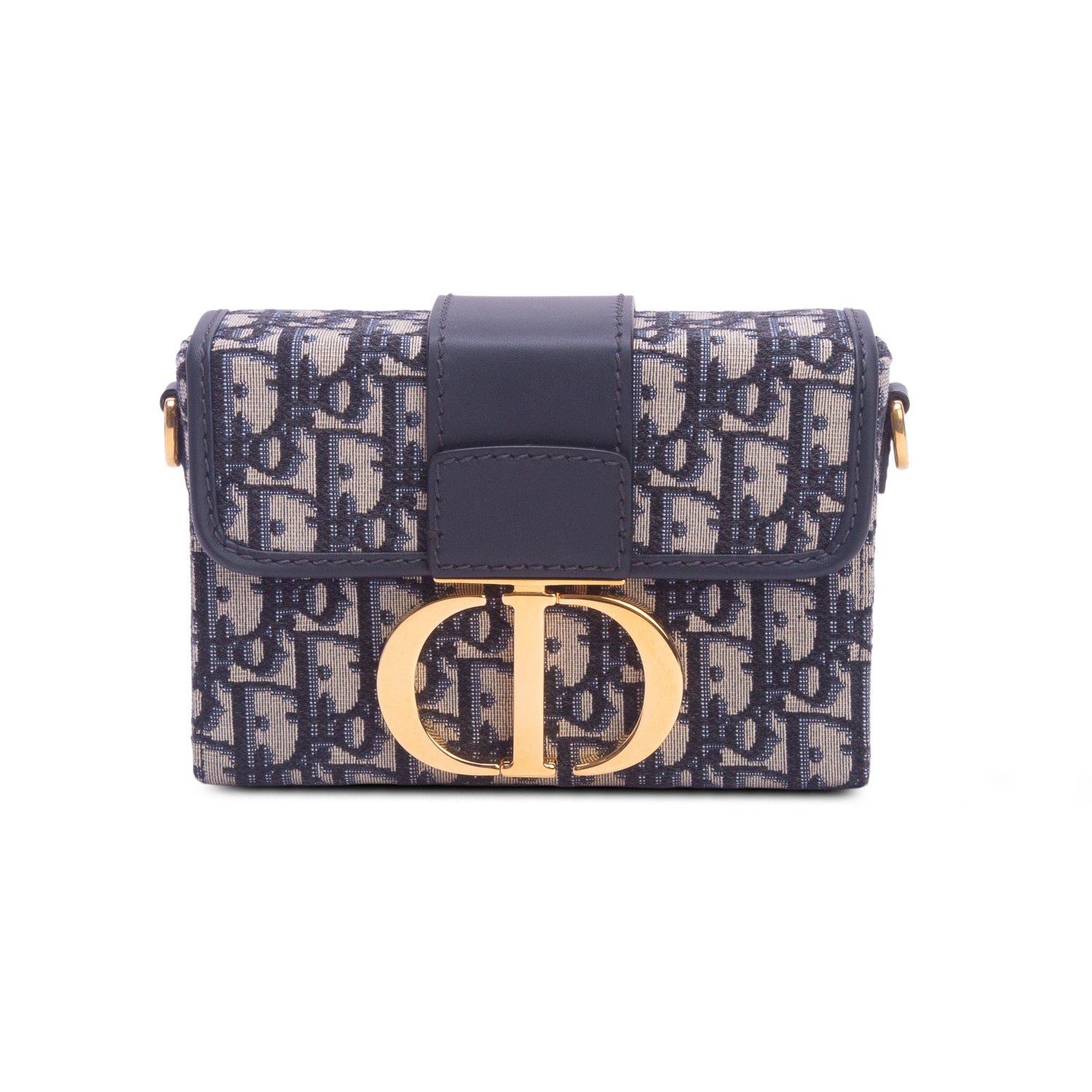 Christian Dior Blue Oblique 30 Montaigne Box Bag w/ Box