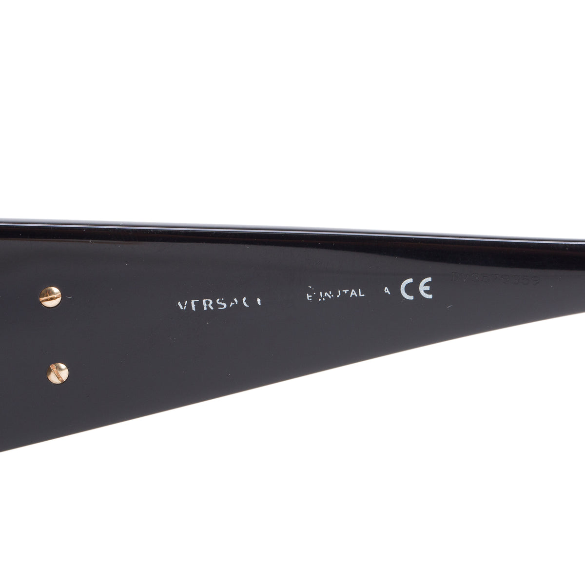 Versace 2163 Gold-Plated Black Acetate Medusa Biggie Aviator Sunglasses w/ Case