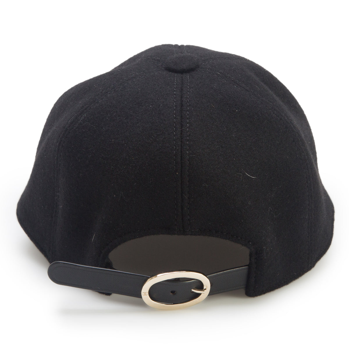 Chanel Black Cashmere CC Baseball Cap