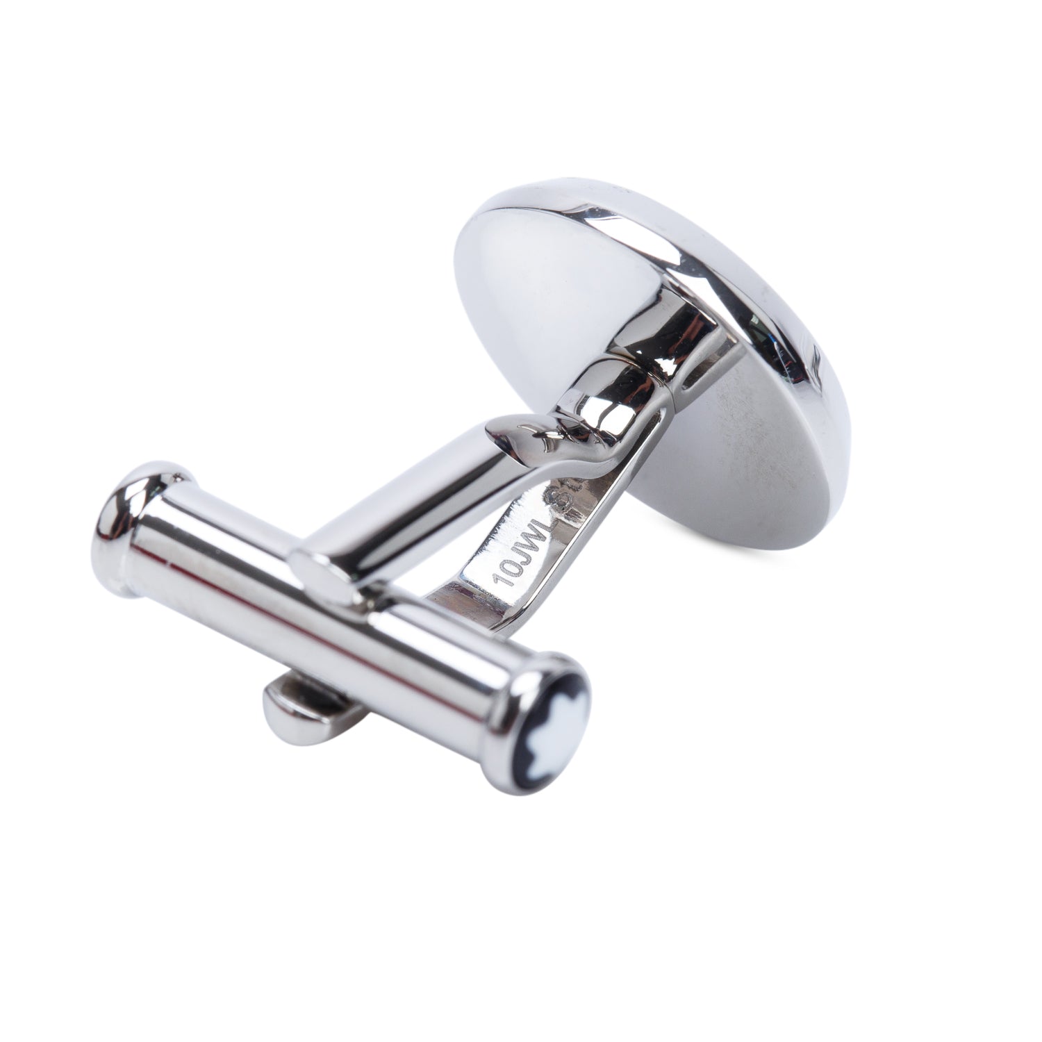 Montblanc Stainless Steel Black Resin Star Cufflinks w/ Box