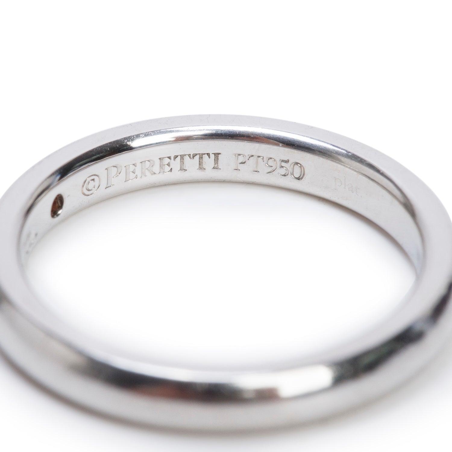 Tiffany & Co. Elsa Peretti Platinum Diamond Band Ring, Size 4.5