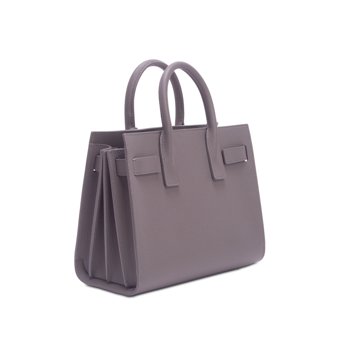 Saint Laurent 2020 Grey Calfskin Leather Nano Sac De Jour w/ Strap