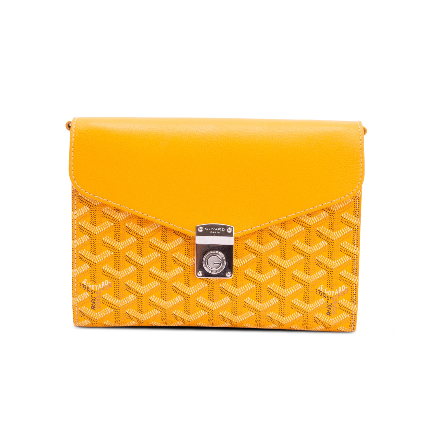 Goyard 2024 Gold Monogram Canvas & Calfskin Chypre Wallet Pouch w/ Strap