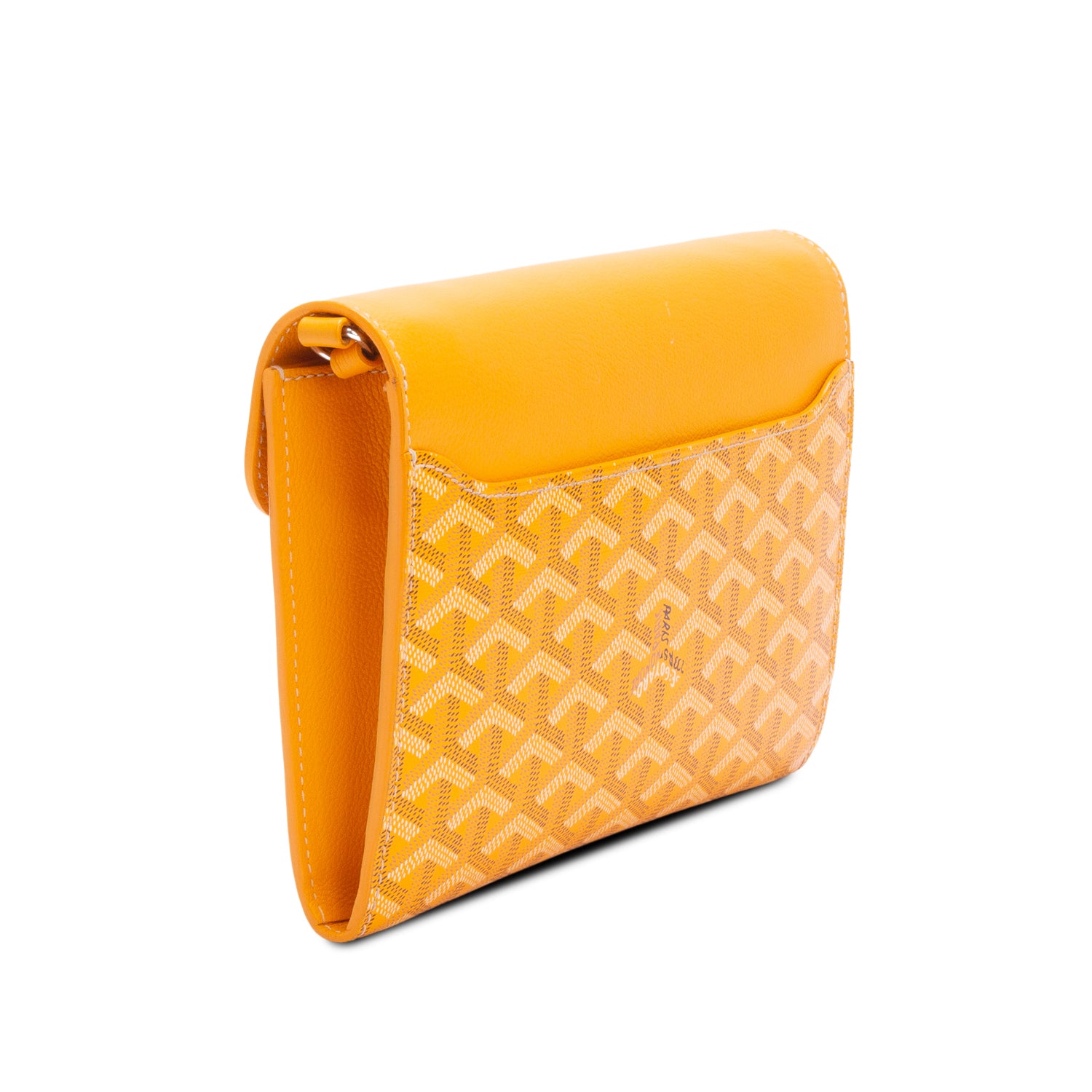 Goyard 2024 Gold Monogram Canvas & Calfskin Chypre Wallet Pouch w/ Strap