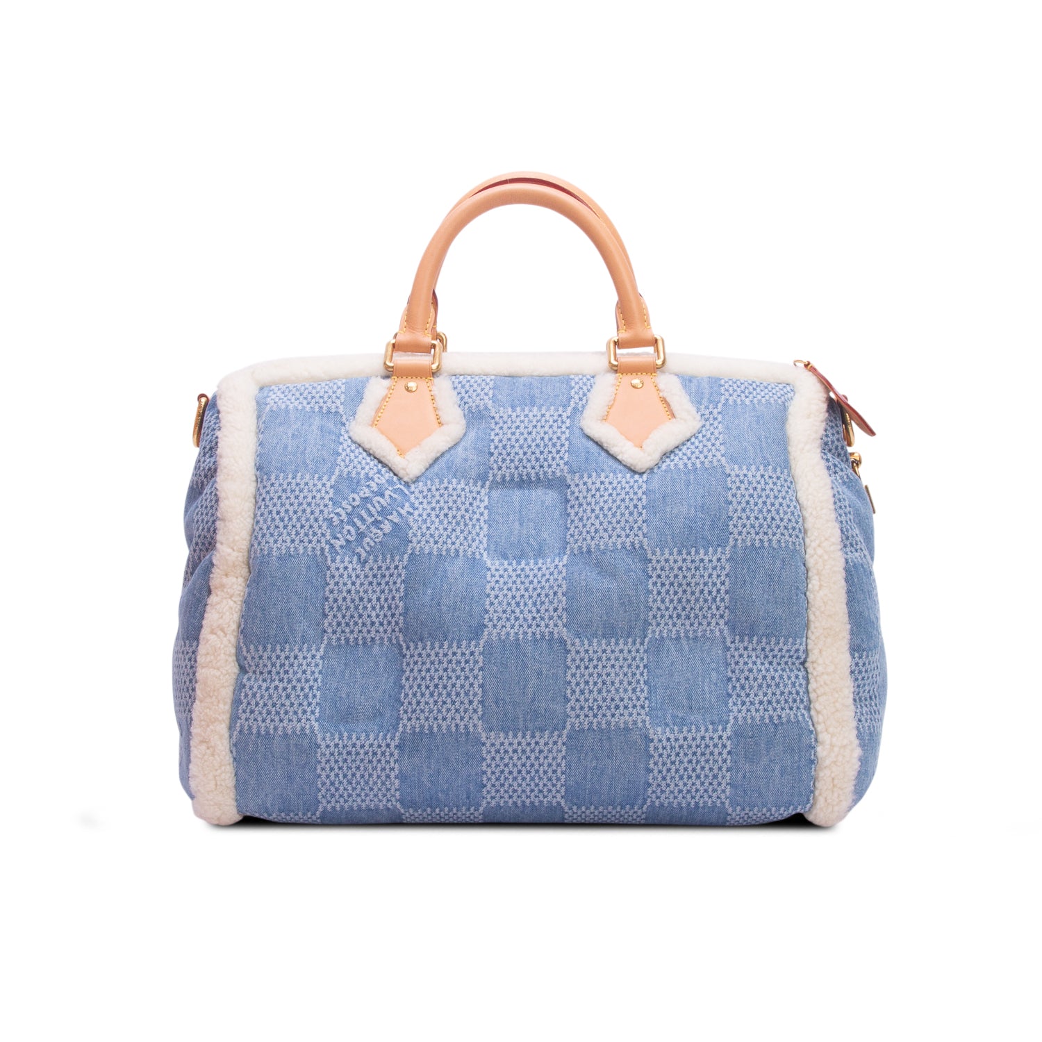 Louis Vuitton 2026 Blue Damier Denim 3D Speedy Bandouliere 40 w/ Box, Receipt & Strap