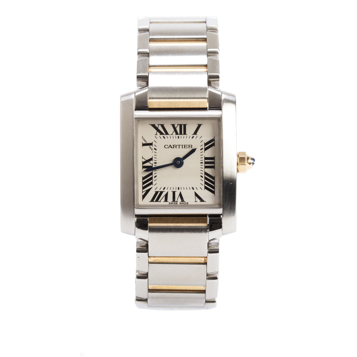 Cartier Stainless Steel & 18k Yellow Gold Tank Francaise Quartz Watch, Small Model 2384
