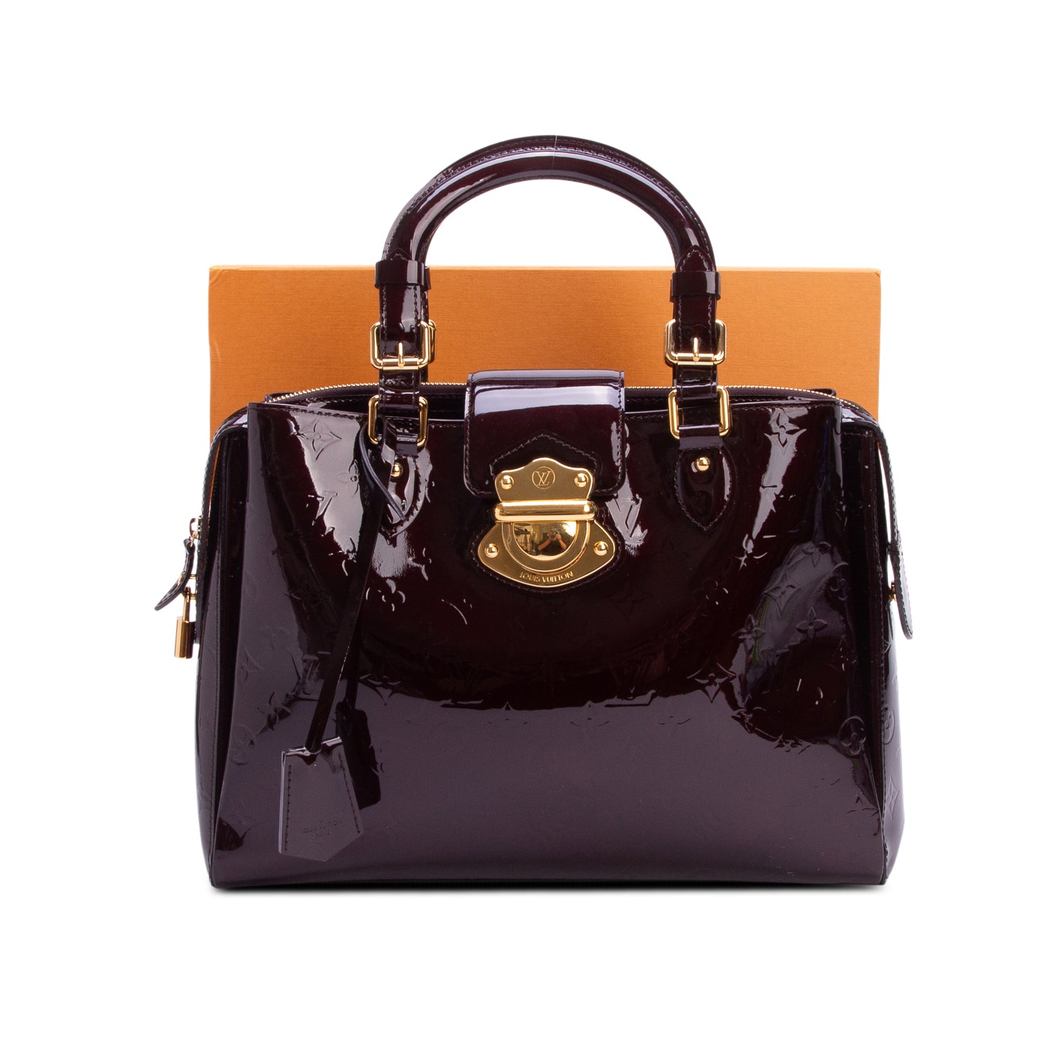 Louis Vuitton Amarante Monogram Vernis Melrose Avenue Handle Bag w/ Box & Receipt