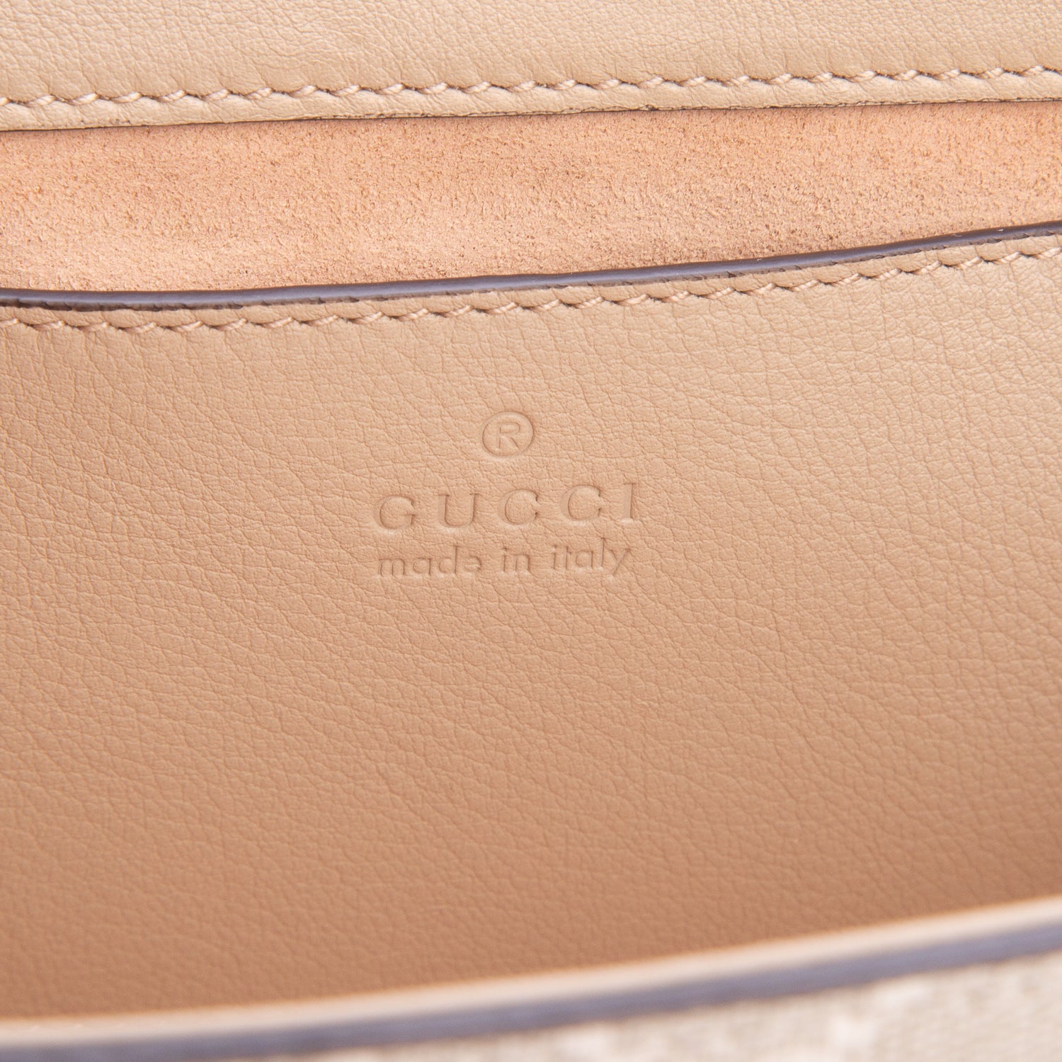 Gucci GG Supreme Monogram Moon Calfskin Small Padlock Shoulder Bag w/ Box